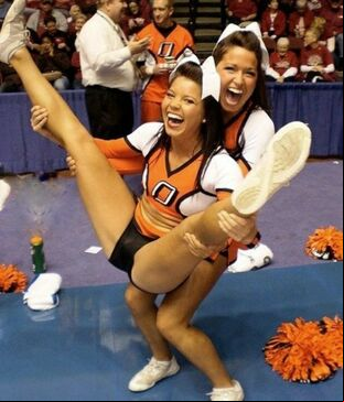 Sumptuous and hilarious nymphs cheerleaders